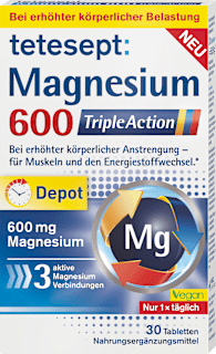 Tabletten Magnesium 600 Triple Action tetesept