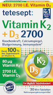 Mini-Tabletten Vitamin K2 + D3 2700 tetesept