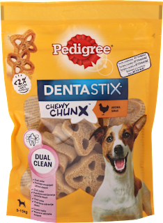Žvečljivi priboljški za odrasle pse Chewy Chunx, okus piščanca Pedigree