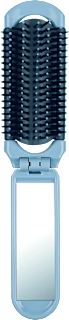 Сгъваема четка за коса с огледало, различни цветове/мотиви TITANIA