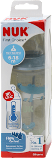 Biberon anticolica con controllo della temperatura Flow Control 6-18m First Choice+ assort. NUK