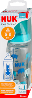 First Choice staklena flašica, zapremina: 240ml, od 0 do 6 meseci, više vrsta  NUK