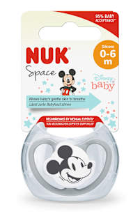 Suzetă din silicon Mickey mărimea 1, 0-6 luni NUK
