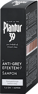 Šampón s Anti-Grey efektom pre hnedé až tmavé vlasy Plantur 39