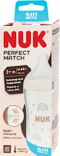 Perfect Match staklena bočica za bebe, vel. M, 3+ mj. NUK