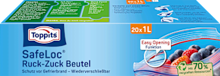Gefrierbeutel 1 l Ruck-Zuck wiederverschließbar Toppits