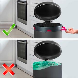 Müllbeutel 35 l Fixierband mit 100 % recyceltem Plastik Swirl