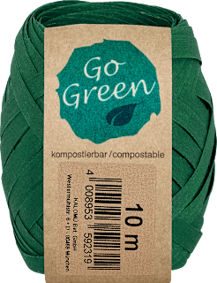 Geschenkband kompostierbar waldgrün Go Green