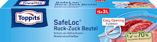 Gefrierbeutel 3 l Ruck-Zuck wiederverschließbar Toppits