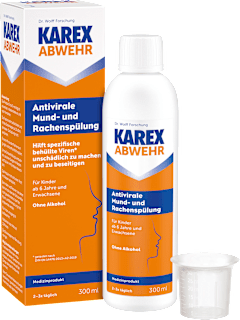 Mund- und Rachenspülung antiviral, fluoridfrei ab 6 Jahren KAREX