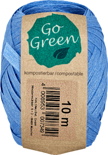 Geschenkband kompostierbar mittelblau Go Green