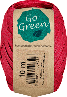 Geschenkband kompostierbar rot Go Green