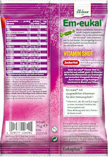 Bonbon, Vitamin Shot, gefüllt, zuckerfrei Em-eukal