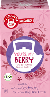 Früchtetee Himbeere Cranberry Teekanne