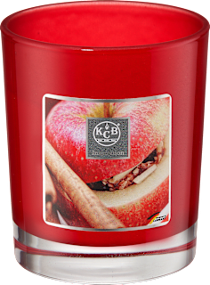 Duftkerze im Glas, Bratapfel, rot Dekorieren & Einrichten