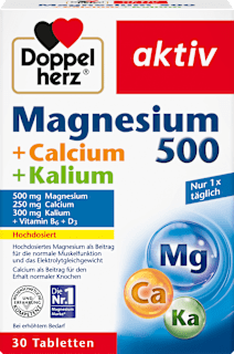 Magnesium 500 + Calcium + Kalium Doppelherz