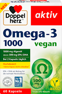 aktiv Omega-3 1000 Kapseln vegan Doppelherz