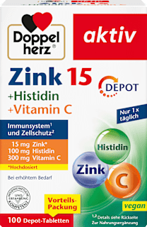 Zink + Histidin + Vitamin C Depot Tabletten 100 St Doppelherz
