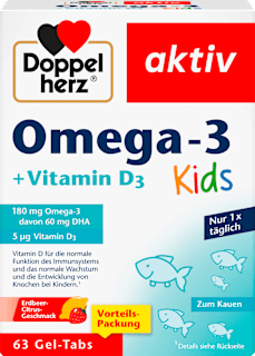 Omega-3 Kids Gel-Tabs 63 St Doppelherz