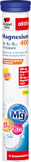 Magnesium 400 + Vitamine B6 + B12 + Folsäure Brausetabletten 15 St. Doppelherz