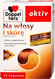 Suplement diety na włosy i skórę regeneracja, kapsułki Doppelherz