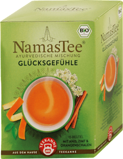 Bio Koreninovo-bylinný čaj NamasTee Pocit šťastia Teekanne