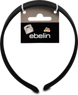 Cerchietto nero spesso in stoffa ebelin