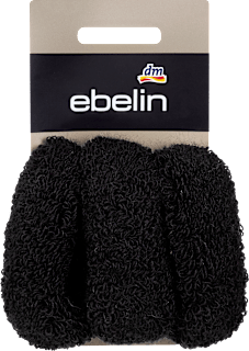 Elastici per capelli neri a fascia larga ebelin