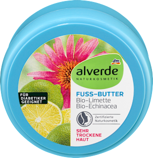 Fuß-Butter Limette Echinacea alverde NATURKOSMETIK