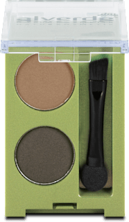 Augenbrauenpuder Duo Light Cashmere & Mocca Brown alverde NATURKOSMETIK