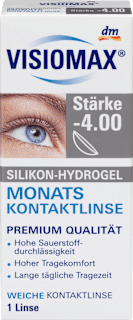 Silikónovo-hydrogélové mesačné kontaktné šošovky, dioptria - 4,00 Visiomax