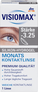 Soczewka kontaktowa miesięczna Silikon-Hydrogel, moc: - 3,25 VISIOMAX