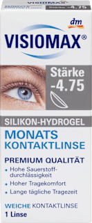 Silikónovo-hydrogélové mesačné kontaktné šošovky, dioptria -4,75 Visiomax