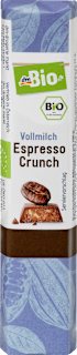 Schokoriegel Vollmilch Espresso Crunch dmBio