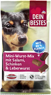 Hundeleckerli Mini-Wurst-Mix mit Salami, Schinken & Leberwurst Dein Bestes