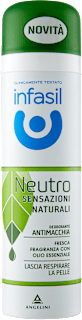 Deodorante spray Neutro Sensazioni Naturali con olio essenziale infasil