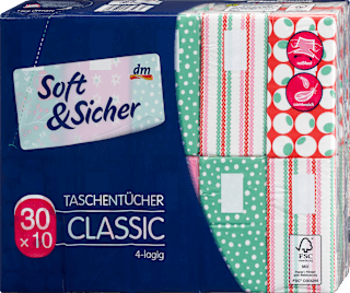 papírové kapesníky 4vrstvé 30x10 ks Soft&Sicher