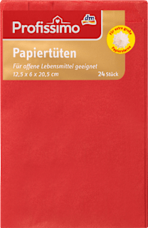 Papiertüten rot Profissimo