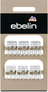 Mollette per capelli mini trasparenti ebelin