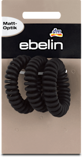 Spiral Haargummi Matt-Optik schwarz ebelin
