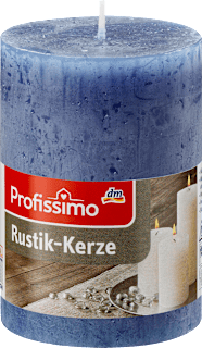 Stumpenkerze Rustik 100/68 dunkelblau Profissimo