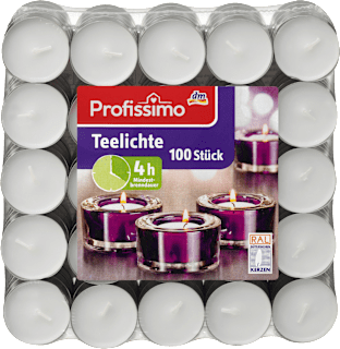 Lumânări pastile cu înveliș de aluminiu Profissimo