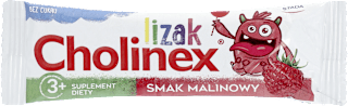 Lizak na ból gardła bez cukru, malinowy CHOLINEX