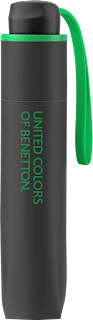 Чадър Super Mini, черен United Colors of Benetton