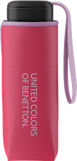 Чадър Ultra Mini Flat, ярко розово United Colors of Benetton