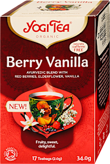 Bio bogyós gyümölcsös tea vaníliával, 17 filter Yogi