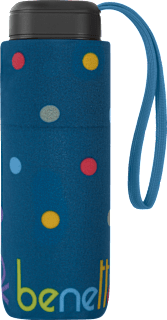 deštník Ultra Mini flat Signature Dot blue United Colors of Benetton
