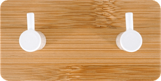 Handtuchhalter aus Bambus, weiß Soapland