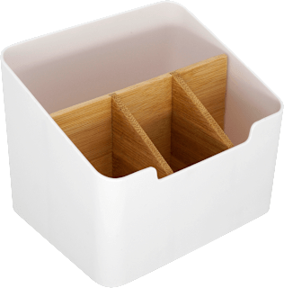 Organizer weiß mit Bambus Elementen Soapland