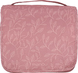 Kulturbeutel rosa mit Blätter-Motiv Soapland